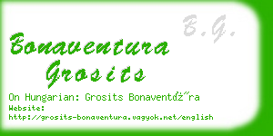 bonaventura grosits business card